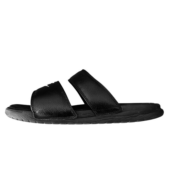 Nike Double Strap Slides Woman's 11 Black Used Good Condition - Picture 7 of 8